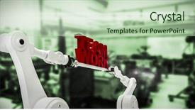  Presentation with team work - PPT layouts having computer graphic image of robotic background and a  colored foreground