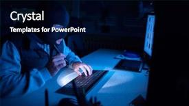  Presentation with computer hacker - Slide set featuring batt - computer hacker - male thief background and a black colored foreground