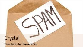  Presentation with spam - Slides featuring computer hacking - spam mail or e-mail concept background and a lemonade colored foreground