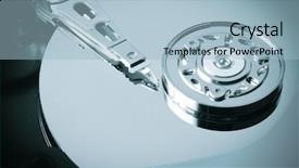  Presentation with hard disk - Cool new presentation theme with computer hardware - close up of hard disk backdrop and a light blue colored foreground