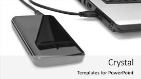  Presentation with hard disk drive - PPT layouts with attractive woman receiving back massage at spa center against snow falling background and a light gray colored foreground.