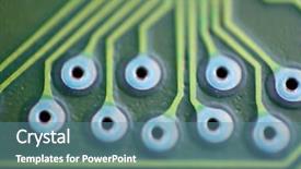  Presentation with hardware computer - Audience pleasing PPT theme consisting of computer hardware - extreme close up shot backdrop and a teal colored foreground