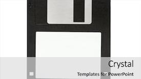  Presentation with hardware computer - Amazing slides having computer hardware software - floppy disk isolated on white backdrop and a light gray colored foreground