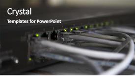  Presentation with information technology - PPT theme enhanced with computer hardware software - information transfer information technology equipment background and a dark gray colored foreground