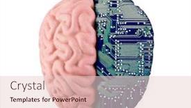  Presentation with brain computer - Cool new slide deck with computer-human-brain-isolated backdrop and a lemonade colored foreground