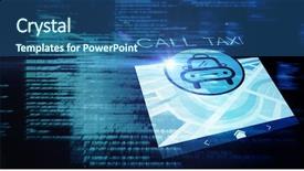  Presentation with abstract blue map - Amazing slides having computer icon of taxi backdrop and a  colored foreground