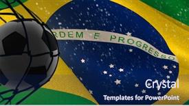  Presentation with impact - Amazing PPT layouts having computer impact - football hitting the back backdrop and a navy blue colored foreground