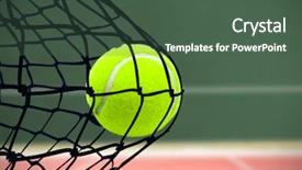  Presentation with impact - PPT theme having computer impact - tennis ball with a syringe background and a ocean colored foreground