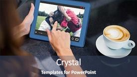  Presentation with impact - Theme featuring computer impact - view of lecture app background and a ocean colored foreground