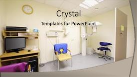  Presentation with dental office - Amazing theme having computer in modern dental medical backdrop and a lemonade colored foreground