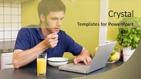  Presentation with young students working in groups - Slides consisting of world map on a dark blue background background and a teal colored foreground.