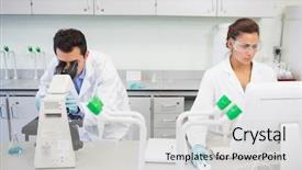  Presentation with laboratory mouse - Amazing PPT layouts having computer in the laboratory backdrop and a light gray colored foreground