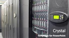  Presentation with controls - Beautiful PPT layouts featuring computer information system - hard drives and controls backdrop and a dark gray colored foreground