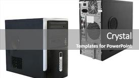  Presentation with processing - Theme featuring computer information system - two different angle of central background and a gray colored foreground