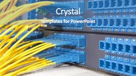  Presentation with internet communication - Amazing theme having computer infrastructure - communication and internet network server backdrop and a teal colored foreground