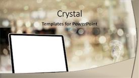  Presentation with modern electric iron isolated - Audience pleasing PPT theme consisting of computer isolated on the busines backdrop and a mint green colored foreground