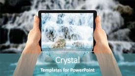  Presentation with computer hardware tools - PPT layouts enhanced with computer isolated on the white background and a teal colored foreground