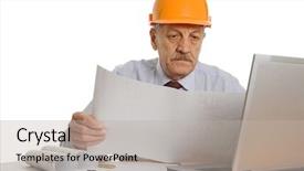  Presentation with engineering engineer or safety officer - Audience pleasing presentation theme consisting of leadership - smiling african businessman handshaking backdrop and a gray colored foreground