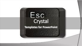 Presentation with keyboard - Amazing PPT theme having computer keyboard - esc close-up backdrop and a dark gray colored foreground