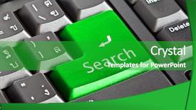  Presentation with puzzle green - Slides consisting of computer keyboard - green key search background and a shamrock green colored foreground