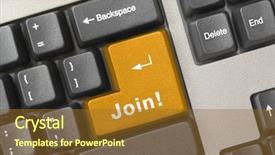  Presentation with computer keyboard and mouse - Audience pleasing presentation theme consisting of computer keyboard - key join business backdrop and a tawny brown colored foreground