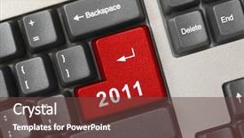  Presentation with key - Presentation featuring computer keyboard with 2011 key background and a tawny brown colored foreground