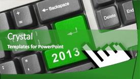  Presentation with computer keyboard and mouse - Slides having computer keyboard with 2012 key background and a shamrock green colored foreground