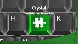  Presentation with computer keyboard and mouse - Amazing presentation having computer keyboard with puzzle key backdrop and a dark gray colored foreground