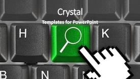  Presentation with computer network - Audience pleasing slides consisting of computer keyboard with search key backdrop and a dark gray colored foreground