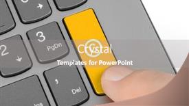  Presentation with symbol - Slide set featuring computer-keyboard-with-copyright-symbol background and a gray colored foreground