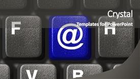  Presentation with computer keyboard and mouse - Cool new presentation theme with computer keyboard with e-mail backdrop and a dark gray colored foreground