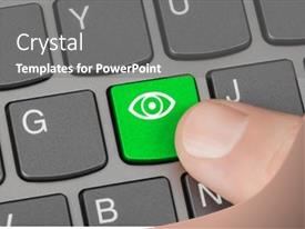 Presentation Computer Keyboard Computer Keyboard With Eye Key Technology PPT Template ...
