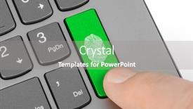  Presentation with fingerprint - Colorful slides enhanced with computer-keyboard-with-fingerprint-security backdrop and a gray colored foreground