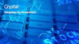  Presentation with diagram - Presentation design having computer keyboard with glowing business management icons and diagram background and a teal colored foreground