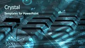  Presentation with pie chart - Colorful PPT theme enhanced with his sport convertible car backdrop and a  colored foreground.