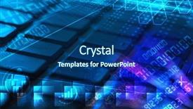  Presentation with programming - Audience pleasing slide deck consisting of computer keyboard with glowing codes backdrop and a navy blue colored foreground