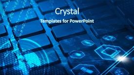  Presentation with multimedia - Beautiful slide set featuring computer keyboard with glowing globe backdrop and a ocean colored foreground