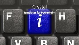  Presentation with information - PPT theme consisting of computer keyboard with information key background and a dark gray colored foreground