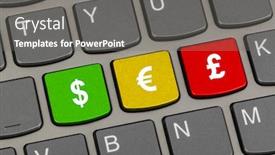  Presentation with keys - Slide set featuring computer-keyboard-with-money-keys background and a gray colored foreground