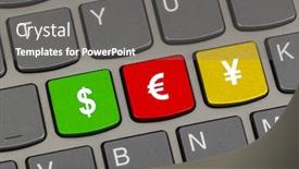  Presentation with keys - Theme consisting of computer-keyboard-with-money-keys background and a gray colored foreground