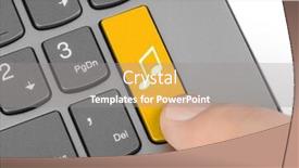  Presentation with computer music - Colorful slides enhanced with computer-keyboard-with-music-key backdrop and a gray colored foreground