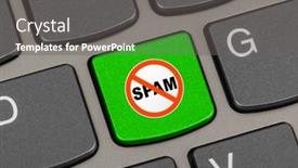  Presentation with spam - Theme enhanced with computer-keyboard-with-no-spam background and a gray colored foreground