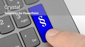  Presentation with computer keyboard and mouse - Presentation design consisting of computer-keyboard-with-paragraph-key background and a gray colored foreground