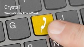  Presentation with computer keyboard and mouse - Slide deck consisting of computer-keyboard-with-phone-key background and a gray colored foreground