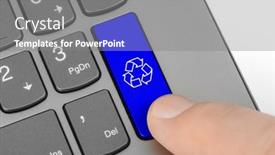  Presentation with recycling - Slide set consisting of computer-keyboard-with-recycling-symbol background and a gray colored foreground