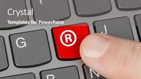  Presentation with keyboard - Amazing slides having computer-keyboard-with-registered-mark backdrop and a gray colored foreground