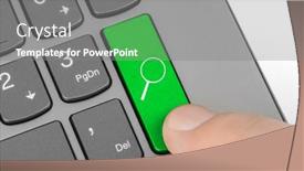  Presentation with search - Amazing slide deck having computer-keyboard-with-search-key backdrop and a gray colored foreground