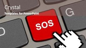  Presentation with key - Slide deck consisting of computer-keyboard-with-sos-key background and a violet colored foreground