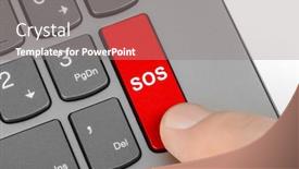  Presentation with keyboard - PPT layouts featuring computer-keyboard-with-sos-key background and a gray colored foreground