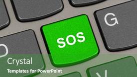  Presentation with keyboard - Presentation theme with computer-keyboard-with-sos-key background and a shamrock green colored foreground